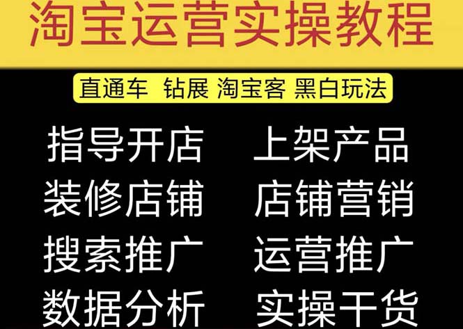 2023淘宝开店教程0基础到高级全套视频网店电商运营培训教学课程（2月更新）-网创资源库