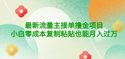 公众号最新流量主接单撸金项目，小白零成本复制粘贴也能月入过万￼￼-网创资源库