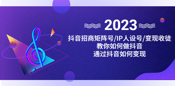 抖音/招商/矩阵号＋IP人设/号+变现/收徒，教你如何做抖音，通过抖音赚钱-网创资源库