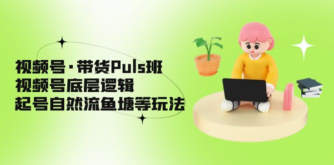 视频号·带货Puls班，视频号底层逻辑，起号自然流鱼塘等玩法-网创资源库