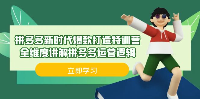 拼多多·新时代爆款打造特训营，全维度讲解拼多多运营逻辑（21节课）-网创资源库