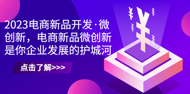 2023电商新品开发·微创新，电商新品微创新是你企业发展的护城河-网创资源库