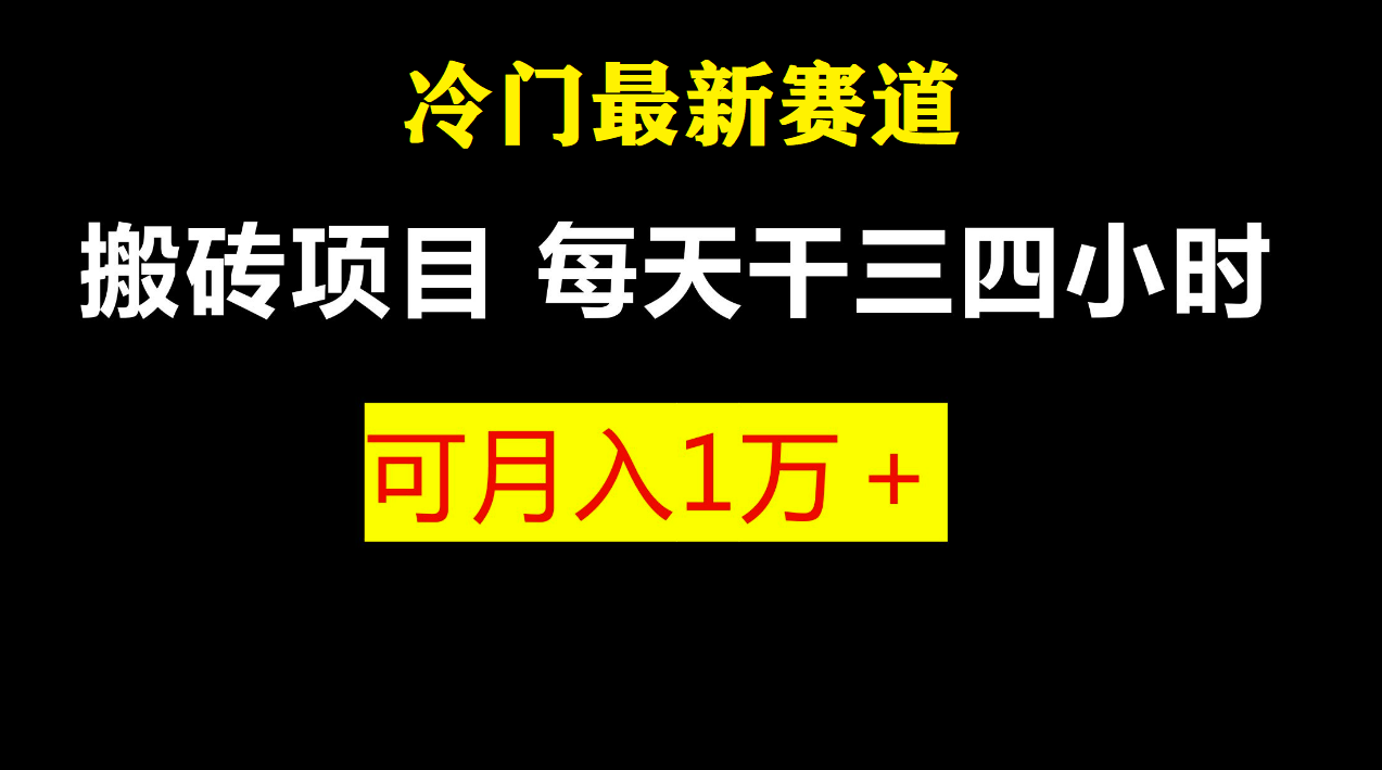 最新冷门游戏搬砖项目，零基础也能玩（附教程+软件）-网创资源库