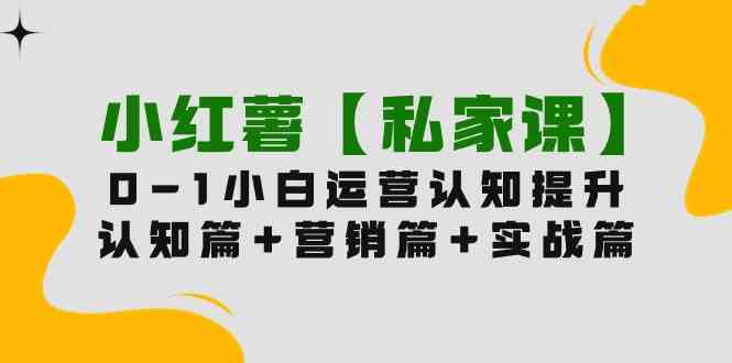 （9910期）小红薯【私家课】0-1玩赚小红书内容营销，认知篇+营销篇+实战篇（11节课）-网创资源库