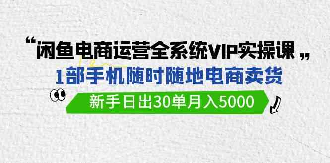 （9547期）闲鱼电商运营全系统VIP实战课，1部手机随时随地卖货，新手日出30单月入5000-网创资源库