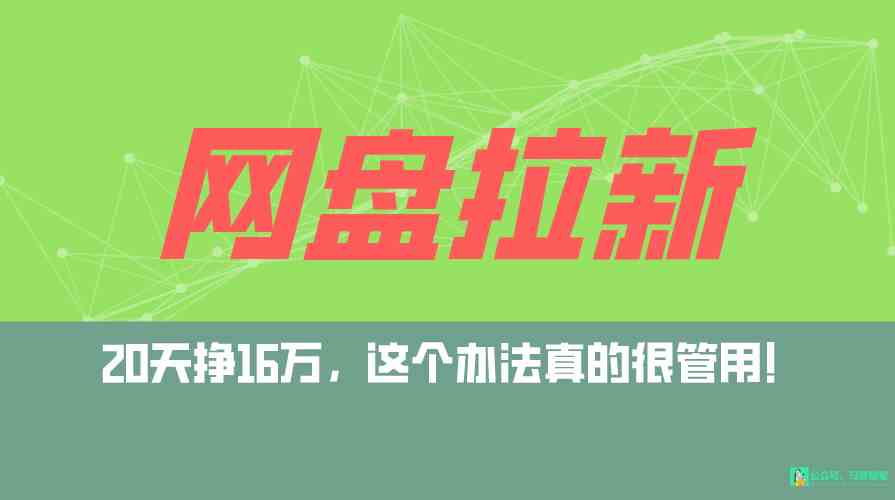 （9373期）网盘拉新+私域全自动玩法，0粉起号，小白可做，当天见收益，已测单日破5000-网创资源库