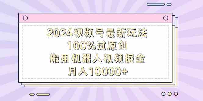 （9151期）2024视频号最新玩法，100%过原创，搬用机器人视频掘金，月入10000+-网创资源库