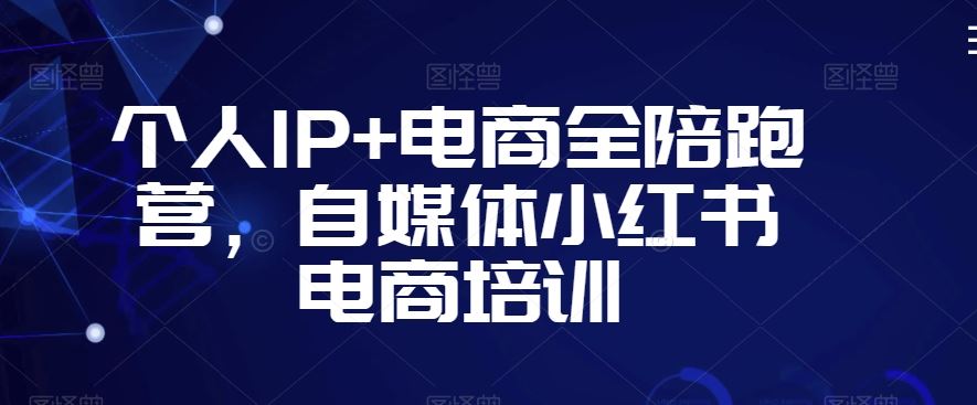 个人IP+电商全陪跑营，自媒体小红书电商培训-网创资源库