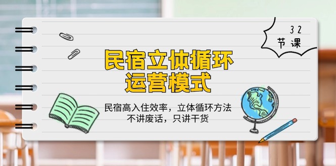 （10284期）民宿 立体循环运营模式：民宿高入住效率，立体循环方法，只讲干货（32节）-网创资源库