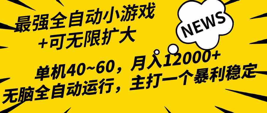 （10046期）2024最新全网独家小游戏全自动，单机40~60,稳定躺赚，小白都能月入过万-网创资源库