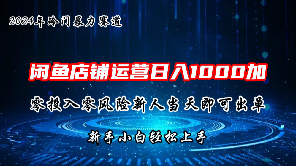 2024闲鱼冷门暴力赛道，新人当天即可出单，每天100单，日入1000加-网创资源库