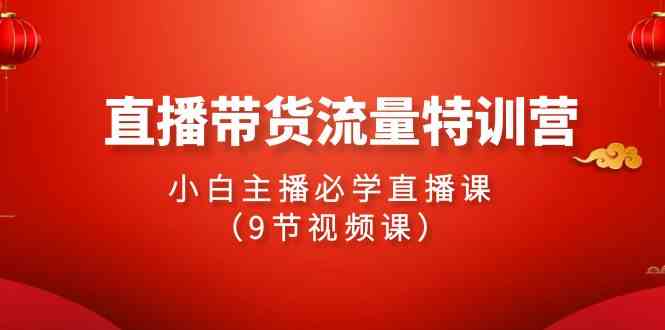 （9592期）2024直播带货流量特训营，小白主播必学直播课（9节视频课）-网创资源库