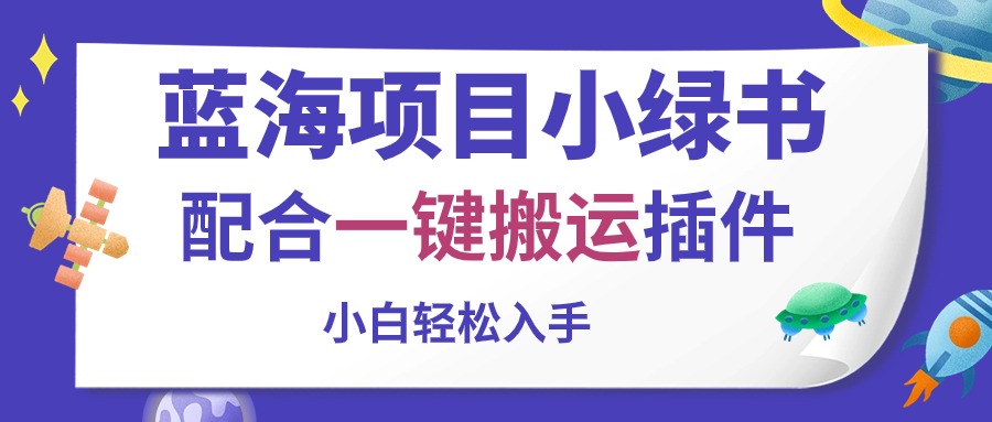 （10841期）蓝海项目小绿书，配合一键搬运插件，小白轻松入手-网创资源库