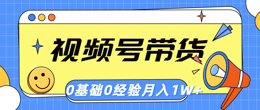 （10723期）视频号轻创业带货，零基础，零经验，月入1w+-网创资源库