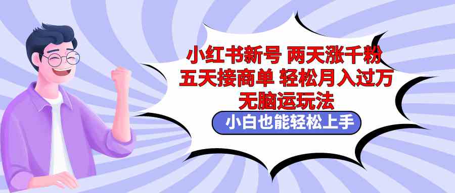 （9239期）小红书新号两天涨千粉五天接商单轻松月入过万 无脑搬运玩法 小白也能轻…-网创资源库