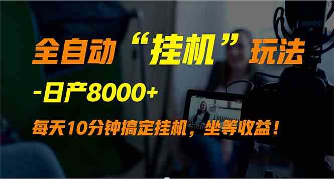 （9596期）全自动“挂机”玩法，实现睡后收入，日产8000+-网创资源库