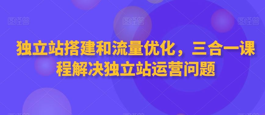 独立站搭建和流量优化，三合一课程解决独立站运营问题-网创资源库