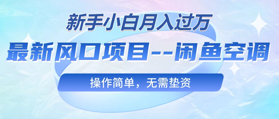 （10767期）最新风口项目—闲鱼空调，新手小白月入过万，操作简单，无需垫资-网创资源库