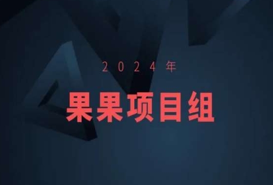 2024年果果项目组项目合集-果果最新项目-网创资源库