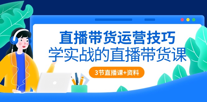 （10229期）直播带货运营技巧，学实战的直播带货课（3节直播课+配套资料）-网创资源库