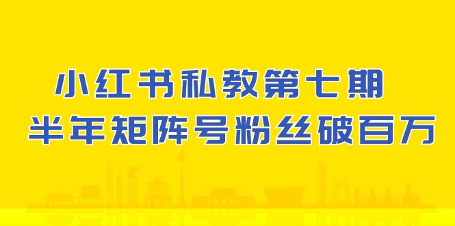 小红书私教第七期，小红书90天涨粉18w，1周涨粉破万 半年矩阵号粉丝破百万-网创资源库