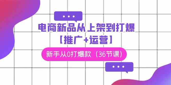 （9286期）电商 新品从上架到打爆【推广+运营】，新手从0打爆款（36节课）-网创资源库