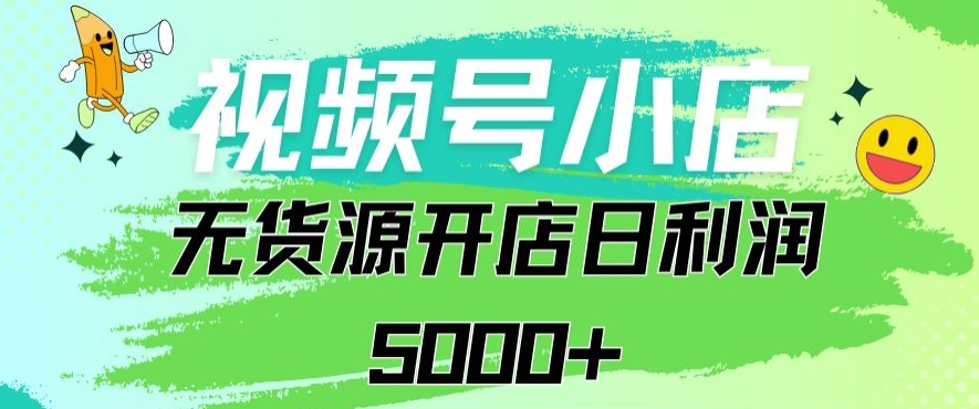 视频号无货源小店从0到1日订单量千单以上纯利润稳稳5000+-网创资源库