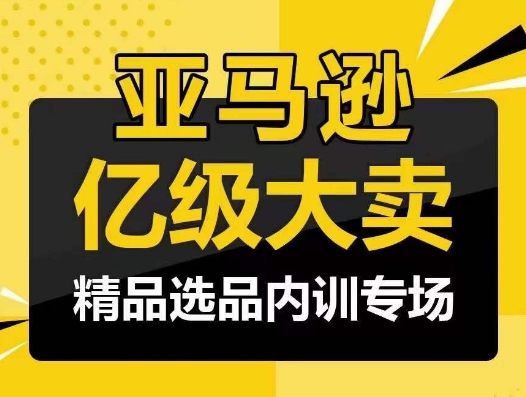 亚马逊亿级大卖-精品选品内训专场，亿级卖家分享选品成功之道-网创资源库